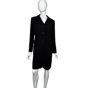 Tahari Black Mid Length Blazer or Dress Size 10 Long Sleeve